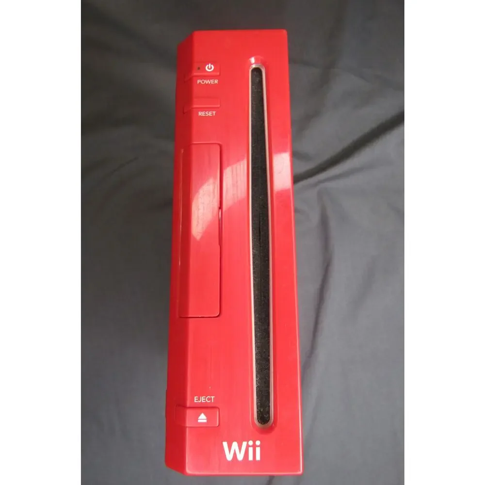 Nintendo Wii Limited Edition RED Video Game Console With Controller Wii Play